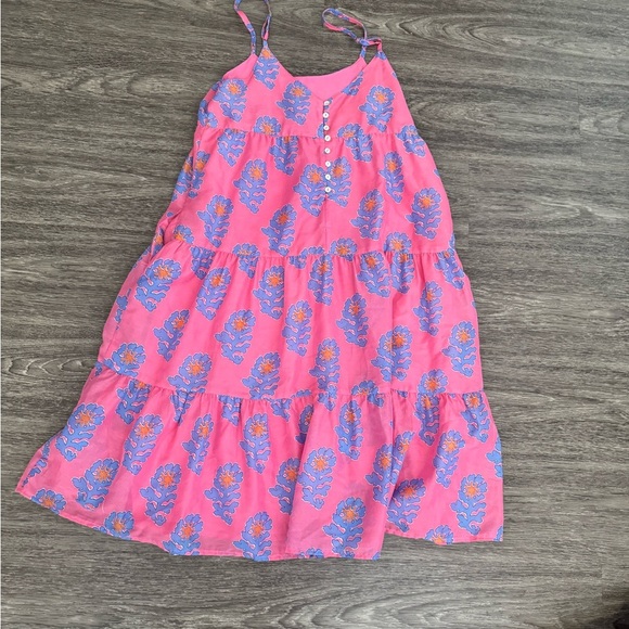 J Marie the piper tiered dress - reversible size small. Pink and blue. - Picture 9 of 9